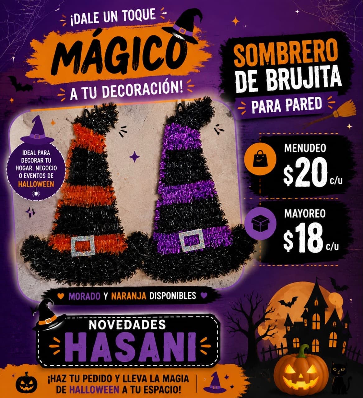 Adorno Sombrero De Brujita
