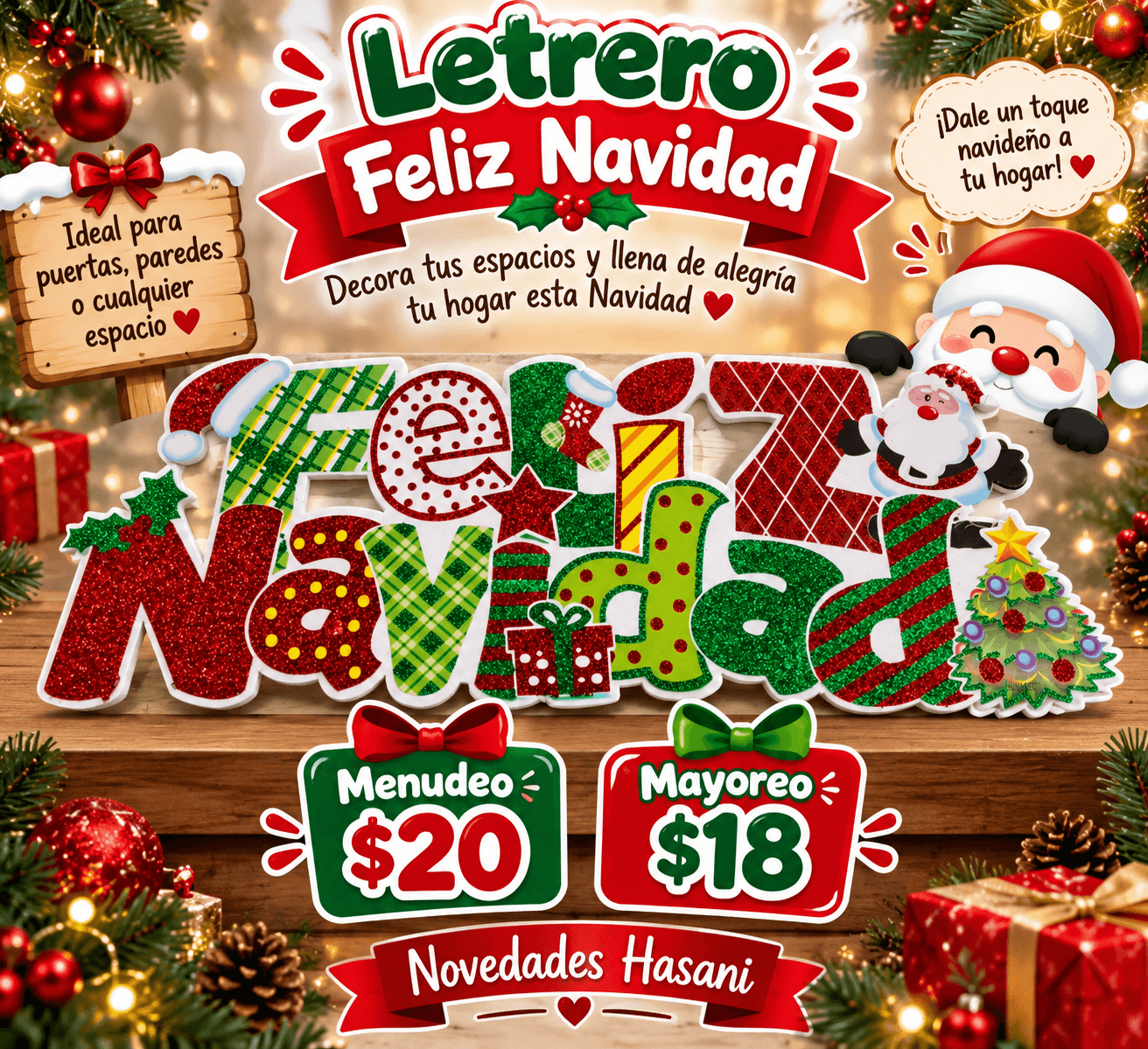 Letrero Feliz Navidad